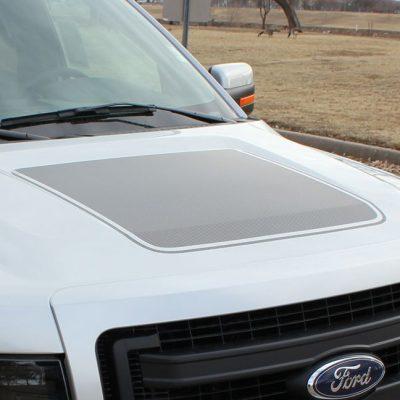 force hood decal on a white ford f150