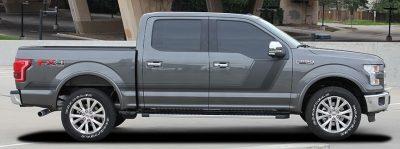 thick stripe on side of gray truck decal