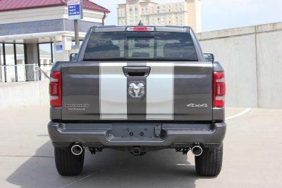 dodge ram truck bed door decal white