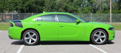 dodge charger kit 2015 on a lime green vehicle